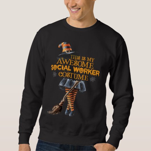 Sweatshirt School Social Worker Costume Wichy Halloween Socia (Devant)