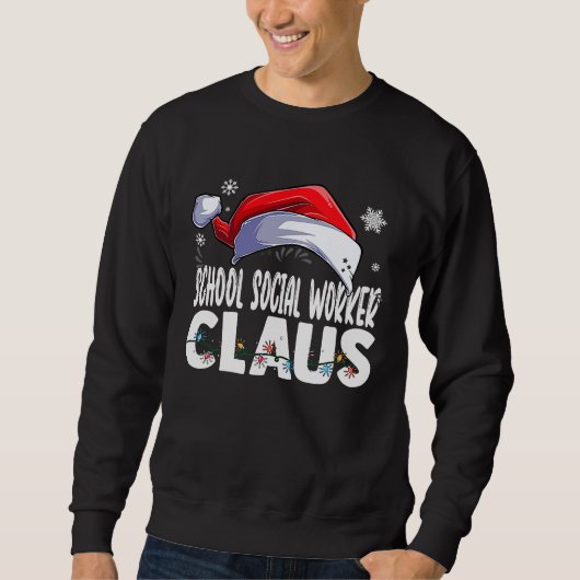 Sweatshirt School Social Worker Santa Claus Christmas Matchin (Devant)