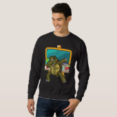 Sweatshirt School Student Ocean Animal Kids Dabbing Sea Turtl (Devant entier)