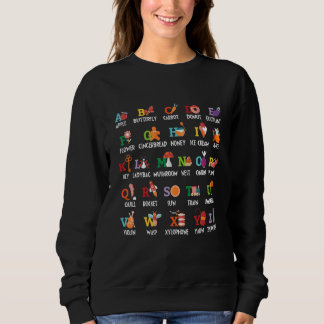 Sweatshirt School Teacher Alphabet
