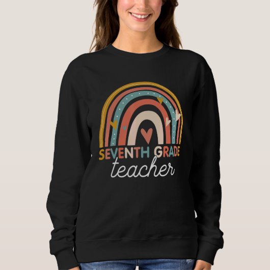 Sweatshirt School Teacher   Teaching Vintage 7th Seventh Grad (Devant)