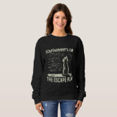 Sweatshirt Schrödingers Chat Le plan d'évasion Physique drôle (Devant entier)