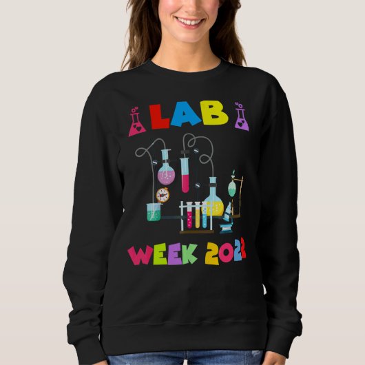 Sweatshirt Scientist Lab Week 2022 Expérience Lab Nerdy (Devant)