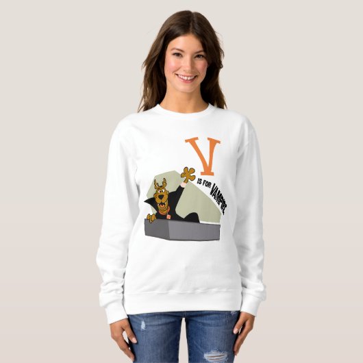 Sweatshirt Scooby-Doo | V est pour Vampire (Devant entier)