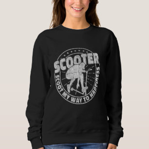 Sweatshirt Scoot mon chemin vers le bonheur vintage Scooter é