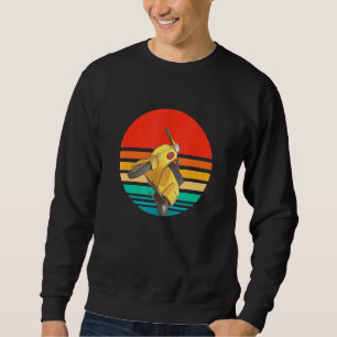 Sweatshirt Scooter Conducteur Retro Classic Motorbike Moped