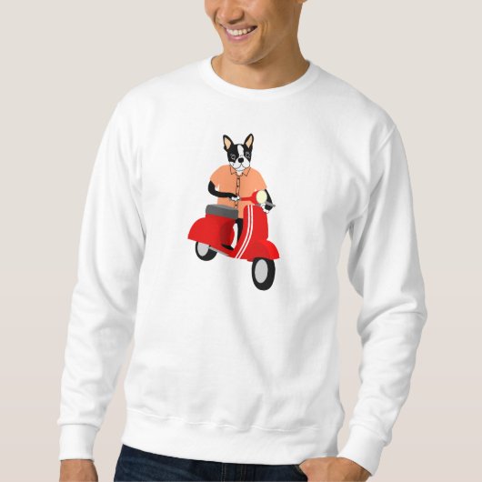 Sweatshirt Scooter de Boston Terrier (Devant)
