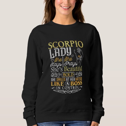 Sweatshirt Scorpio Lady Astrologie Zodiac Sign Scorpio Femme  (Devant)
