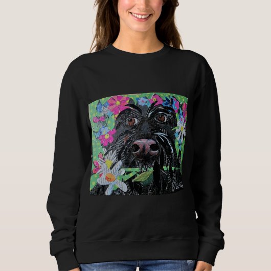 Sweatshirt Scottie dans le jardin (Devant)