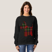 Sweatshirt Scottie Dog Scottish Terrier Royal Stewart Tartan (Devant entier)
