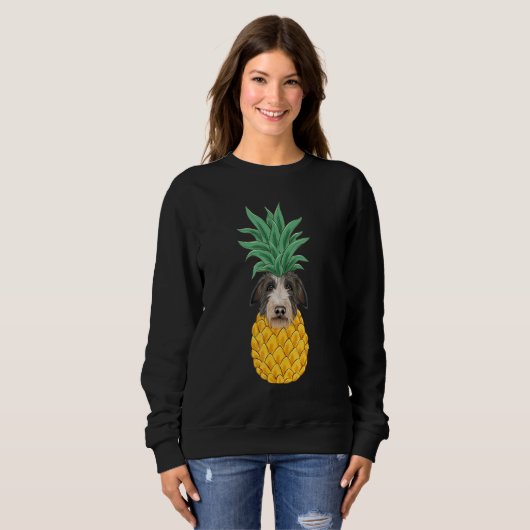 Sweatshirt Scottish Deerhound Pineapple Dog (Devant entier)