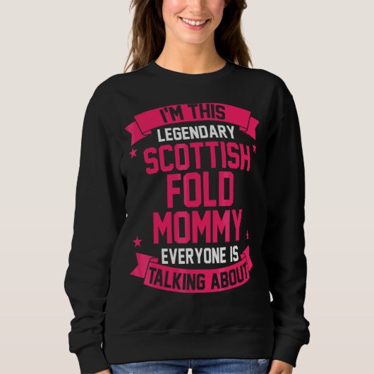 Sweatshirt Scottish Fold Mom (Devant)