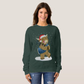 Sweatshirt Scottish Highland Cow Christmas Piper (Devant entier)