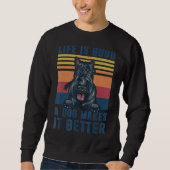 Sweatshirt Scottish Terrier Chien Chien Papa Maman Hommes Fem (Devant)