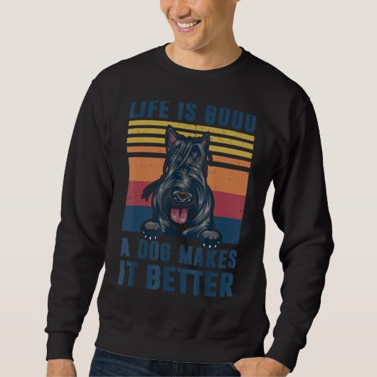 Sweatshirt Scottish Terrier Chien Chien Papa Maman Hommes Fem (Devant)