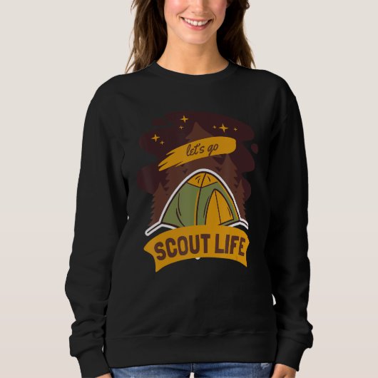 Sweatshirt Scout Life Scouting Lovers Gifts Hiking Happy Camp (Devant)