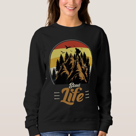 Sweatshirt Scout Life Scouting Lovers Gifts Hiking Happy Camp (Devant)