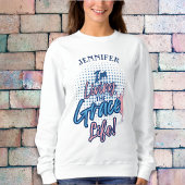 Sweatshirt Script bleu moderne Grace Life Femme Personnaliser