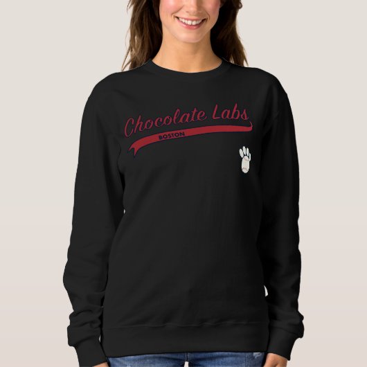 Sweatshirt Script de baseball du laboratoire de chocolat Bost (Devant)