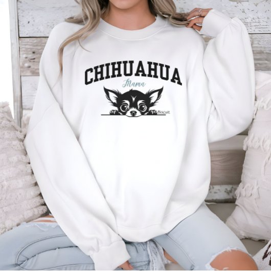 Sweatshirt Script de style Varsity College Chihuahua Mama