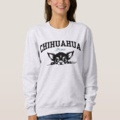 Sweatshirt Script de style Varsity College Chihuahua Mama (Devant)