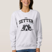 Sweatshirt Script de style varsity College Irish Setter Mama (Devant)