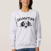 Sweatshirt Script de Varsity College Dalmatian Mama Amoureux (Devant)