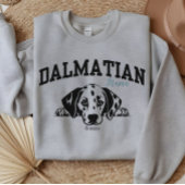 Sweatshirt Script de Varsity College Dalmatian Mama Amoureux