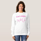 Sweatshirt Script drôle personnalisé Maman chat rose chaud et (Devant entier)