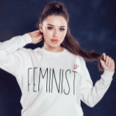 Sweatshirt Script féministe simple moderne minimal puissance 