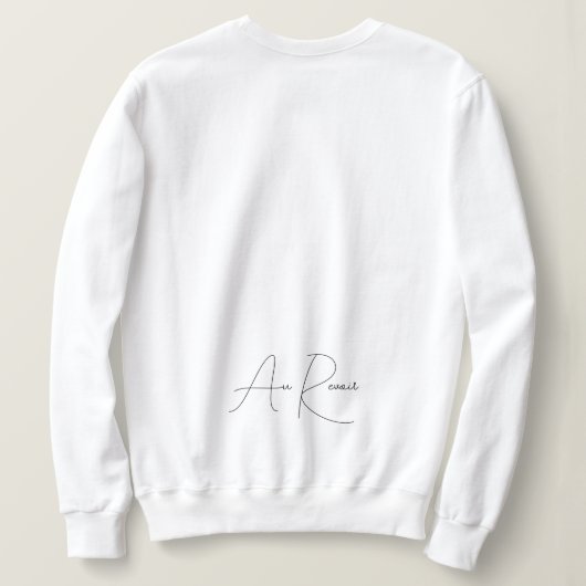 Sweatshirt Script français minimaliste (Design dos)