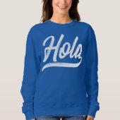 Sweatshirt Script Hola (blanc) (Devant)