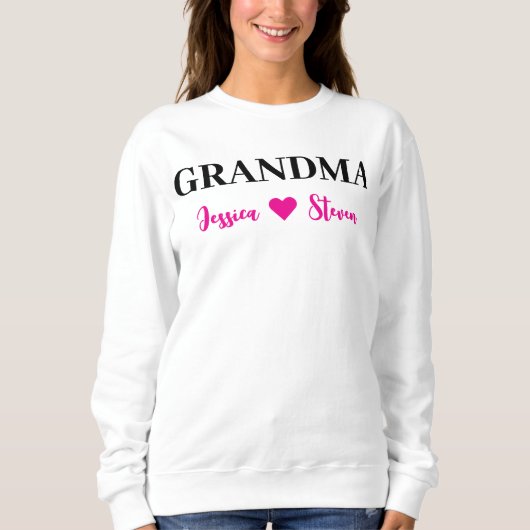 Sweatshirt Script Mamie Personnalisé (Devant)