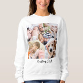 Sweatshirt Script moderne Collage de photos Coeur avec texte  (Devant)