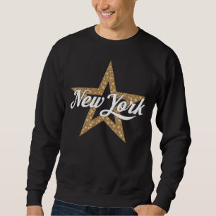 Sweatshirt Script New York Avec Étoile (Type Blanc)