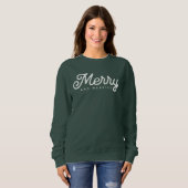 Sweatshirt Script personnalisé Merry and Married (Devant entier)