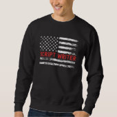 Sweatshirt Script Writer USA Flag Profession Retro Job Title (Devant)