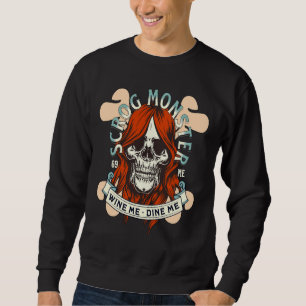 Sweatshirt Scrog Monster Wine Me Diner Me 69 Me Date Bon Marc