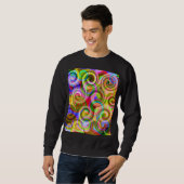 Sweatshirt Scroll Pastel géométrique abstrait (Devant entier)