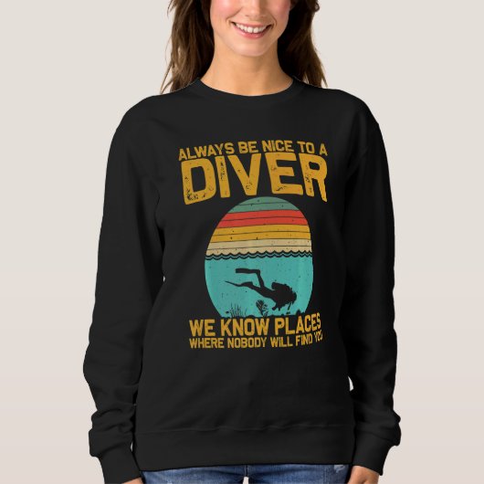 Sweatshirt Scuba Diving For Men Women Underwater Divers (Devant)