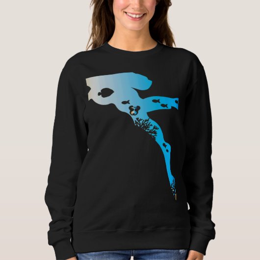 Sweatshirt Scuba Diving Marine Diver Aquatic Ocean Dive Reefs (Devant)