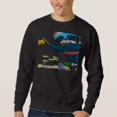 Sweatshirt Scuba Diving Snorkeling Sloth Lazy Tired Dive Slee (Devant)