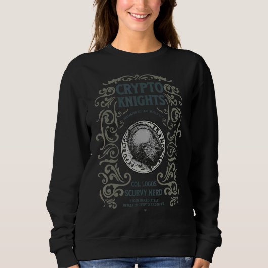 Sweatshirt Scurvy Nerd Présente Crypto Chevaliers Pour Devise (Devant)