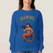 Sweatshirt Sea Beast Mode Mermaid Retro Pin-Up Gym Activewear (Devant)