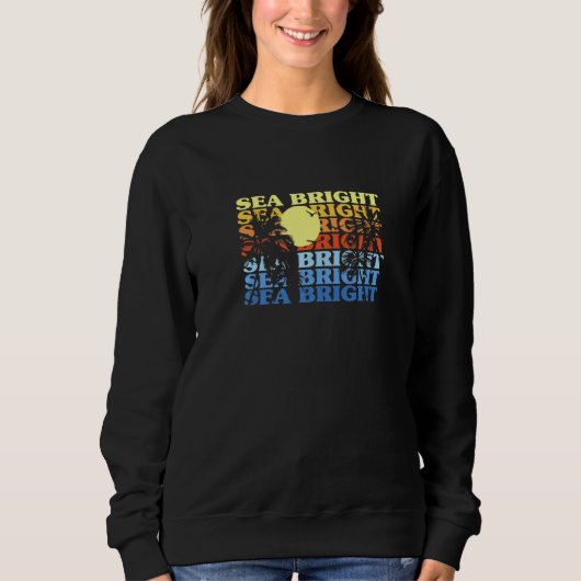 Sweatshirt Sea Bright New Jersey Beach Nj Beach Bum Us Villes (Devant)
