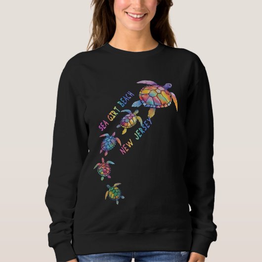 Sweatshirt Sea Girl Beach New Jersey Sea Turtle Lover Beach (Devant)