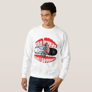 Sweatshirt Sea Horse, Skate board, simple et cool