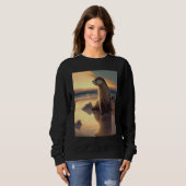 Sweatshirt Sea Otter  Retro Sunset Cute Otter  3 (Devant entier)