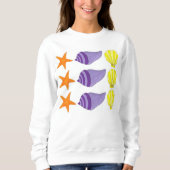 Sweatshirt Sea Shell Seashell Conch Starfish Plage Ocean (Devant)