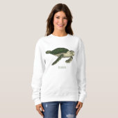 Sweatshirt Sea turtle cartoon (Devant entier)
